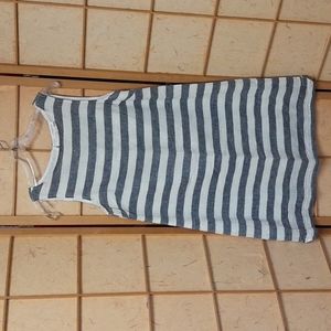 Beach Lunch Lounge dark blue and white stripped dress size S
